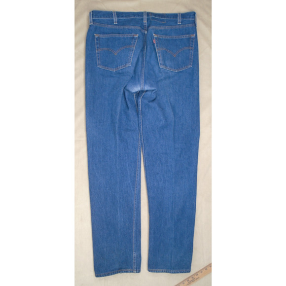 Vintage 90s Levis 501 Medium Wash Denima Button Fly Size 38x36 Red Tab - Picture 13 of 16